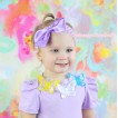 Optional Headband with Solid Color Silk Bow H254 
